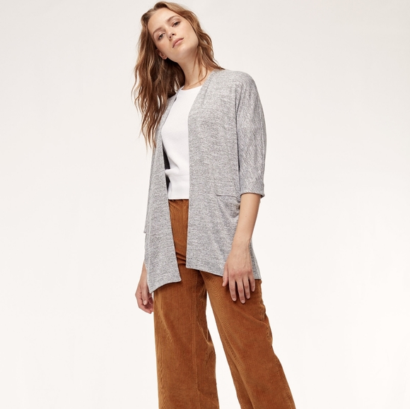 Aritzia Wilfred Free Zlata Sweater in Heather Gray size small - Picture 2 of 8